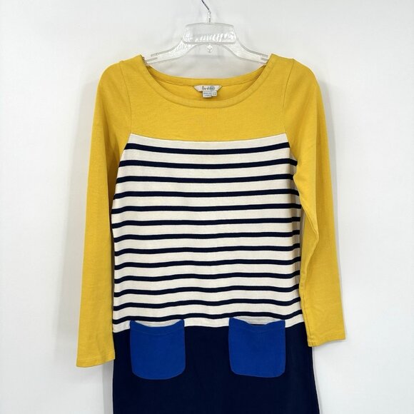 BODEN BRETTON dress tee shirt nautical striped 100% cotton casual preppy 4 - Picture 3 of 7